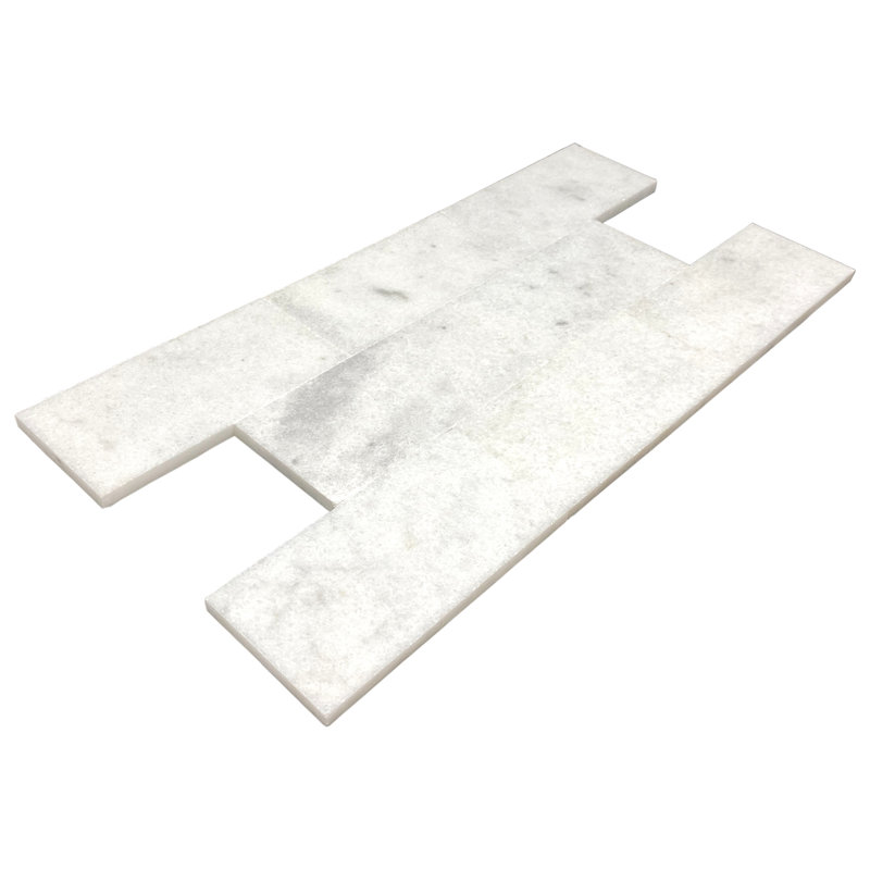 Verona 3" x 6" Marble Marble Look Wall Tile, Bianco Honed