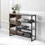 9 Pair  3 Tier Shoe Rack With Storage Industrial Entryway Hallway Furniture
