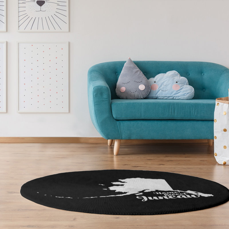 Tapis en poly-chenille juneau alaska, Rond 5 pi