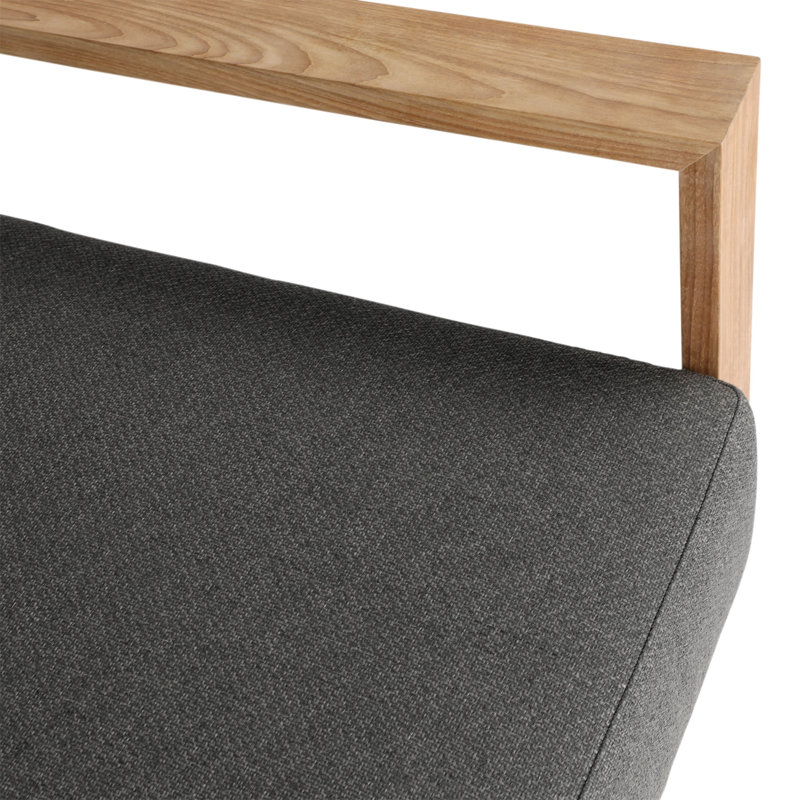Darlene 94" Outdoor Olefin Patio Sofa, Charcoal