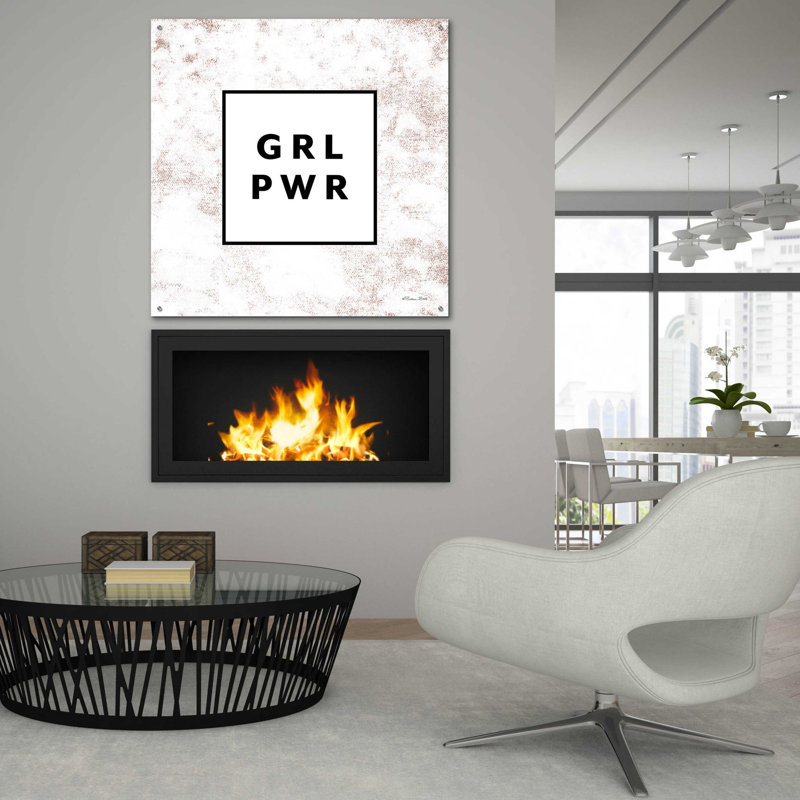 «GRL TPS» par Susan Ball, art mural en verre acrylique, H 36 po x l 36 po x P 0,2 po