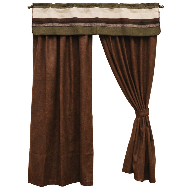 Ensemble de rideaux Wooded River Sage Valley - (2 panneaux / 2 embrasses)