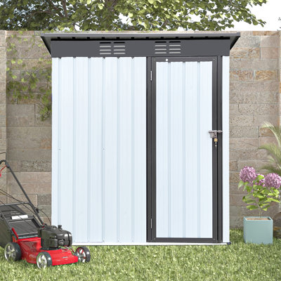 5' x 3' Outdoor Metal Storage Shed, Outdoor Storage with Single Lockable Door, Tool Shed -  iYofe, ORG9-GI57433W1350-Shed53G