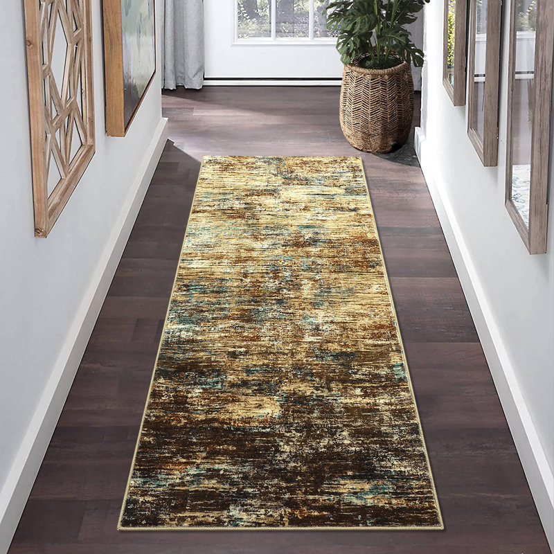 Non-Slip Machine Washable Area Rugs, Modern Abstract Rug with Non-Slip Backing for Living Room Bedroom Dining Room