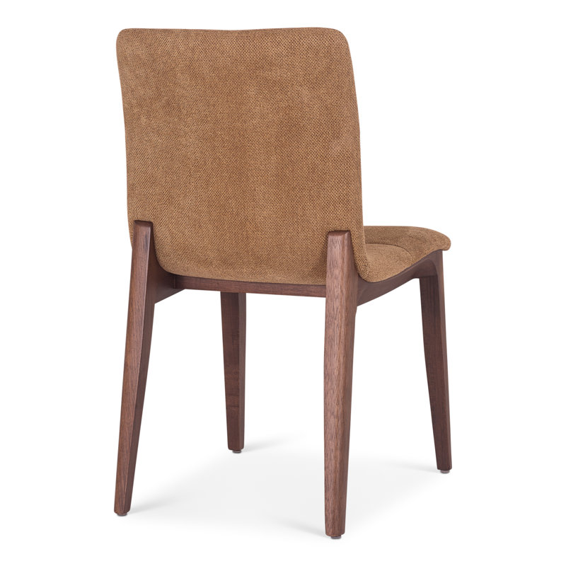 Modern Brazilian - Godan Side Chair, Nogal/Jackpot Terracotta