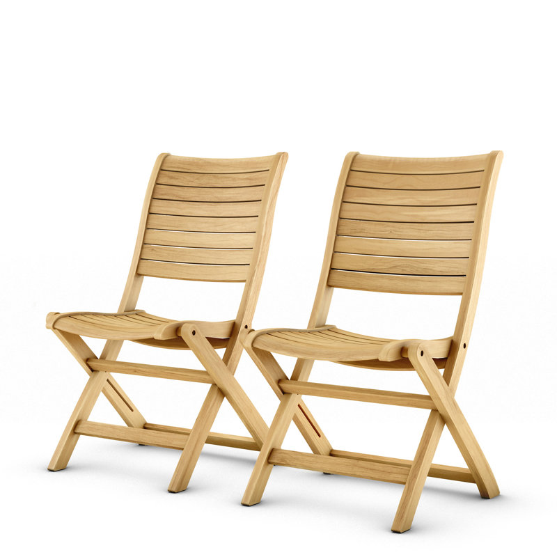 Chaises de patio pliantes en bois de teck pour l'extérieur Betcen