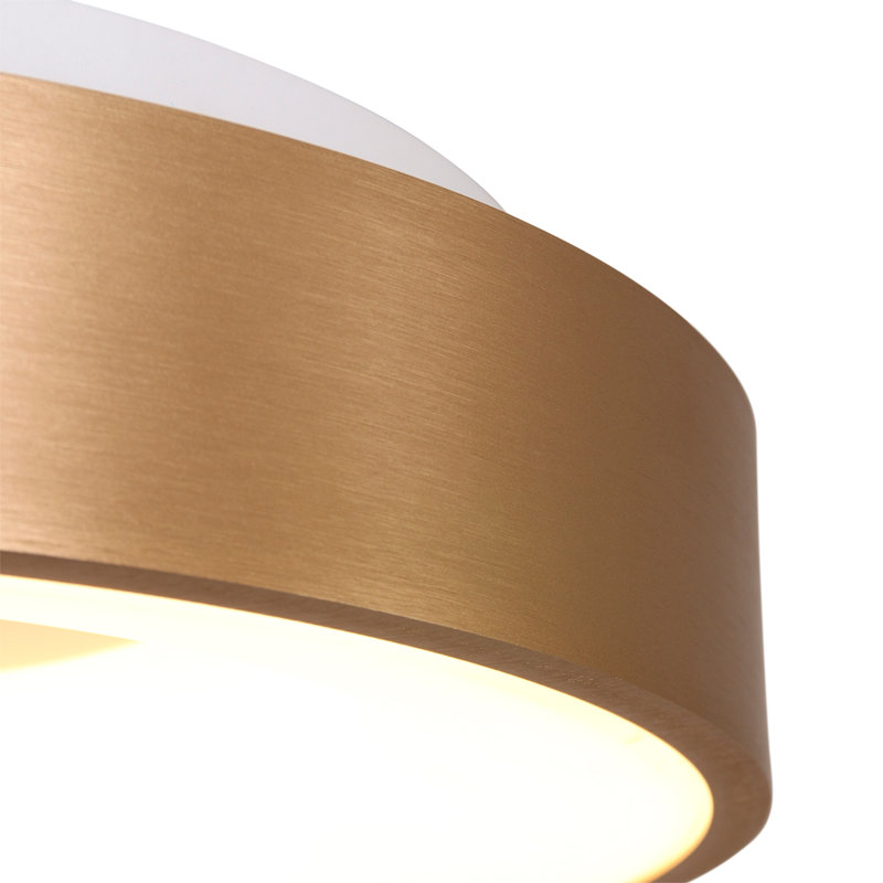 Leday LED Semi Flush Mount, Gold, 9 "H x 38 "W