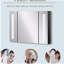 Armoire de salle de bain murale avec miroir à DEL kleankin, l 35,5 "x H 25,5" avec fonction de mémoire, charge USB, noir ultrabrillant