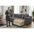 106.5" Boneless L-shaped Corduroy Upholstered Three-seat Lounge Sofa With Chaise And Ottoman, No Assembly Required-1458341027-1458341024