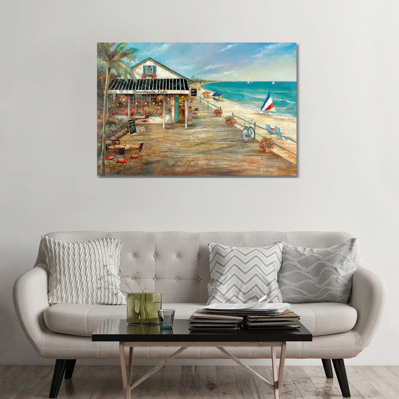 Boardwalk Café, Wrapped Canvas, No Matte, 32" H x 48" W x 1.5" D