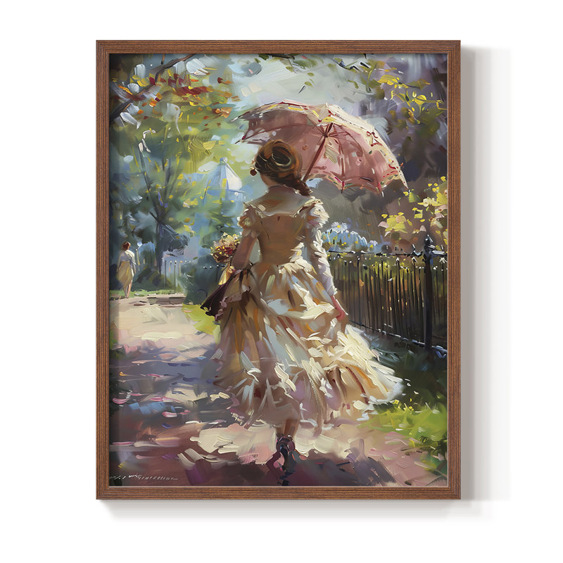 Impression encadrée WOMEN Series DCL - Bois massif, H 11 po x l 9 po, Noyer