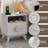 Fluted Nightstand with Charging Station, Modern 19.6in Wide End Table Wood Bedside Table with 2 Drawers for Bedroom-483795412-483795369