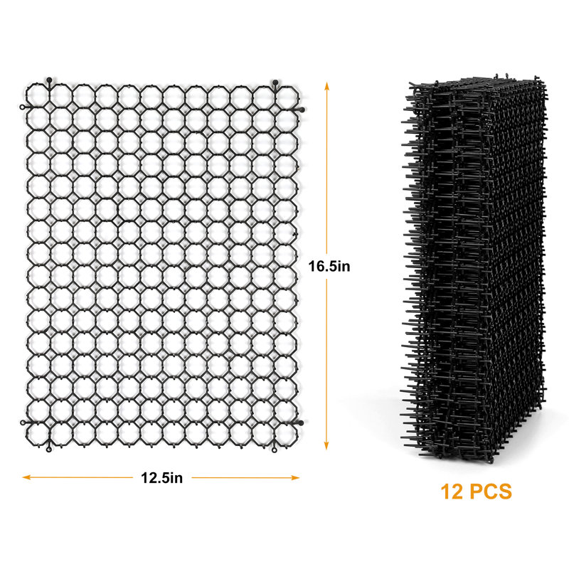 Tapis anti-chat, filet de protection en plastique pour plantes en pot et jardin