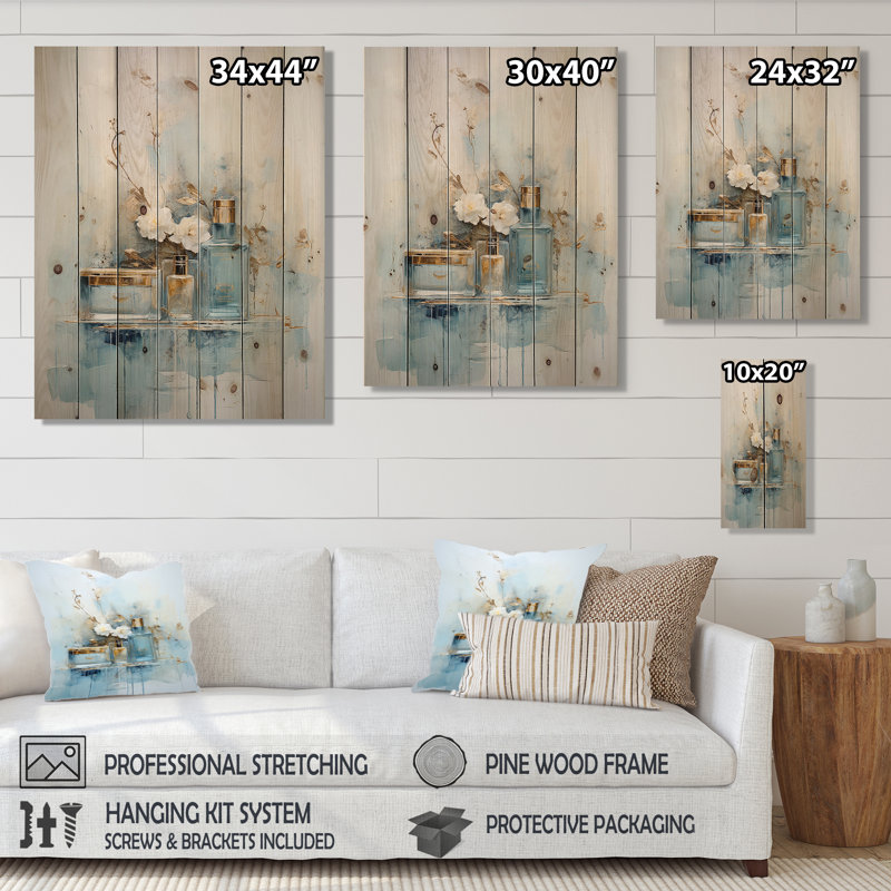 Drucker - Décoration en bois tendance sur bois de pin naturel, H 40 po x l 30 po