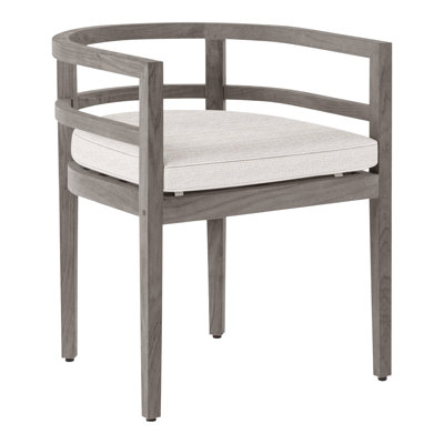 Chaise avec accoudoirs d'extérieur en teck Santa Barbara