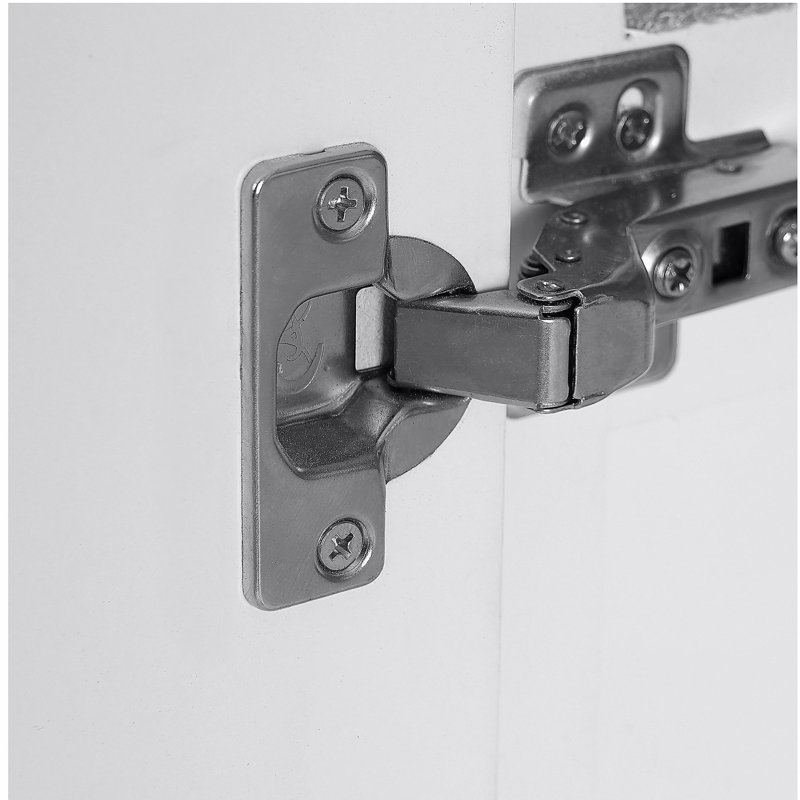Ensemble de meuble-lavabo traditionnel 30 po, avec trois tiroirs, portes à fermeture douce, avec longues poignées en métal doré - pour les petites salles de bain