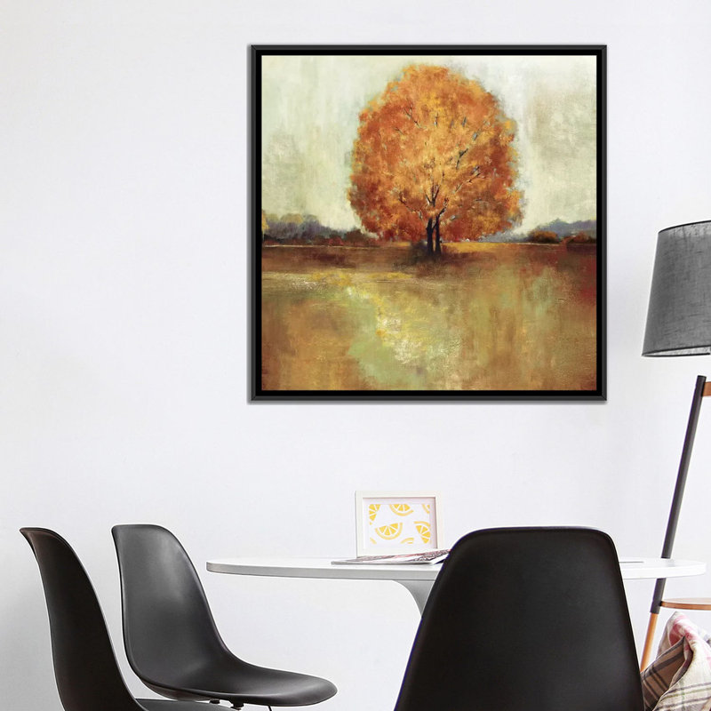 « champ de rêves », impression sur toile, H 18 po x l 18 po x P 1,5 po, Toile avec cadre noir, Pas de tapis