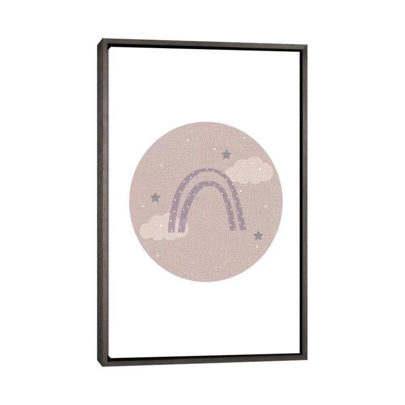 Décoration murale pour enfants, H 60 po x l 40po x P 1,5 po, Toile avec cadre gris foncé rustique