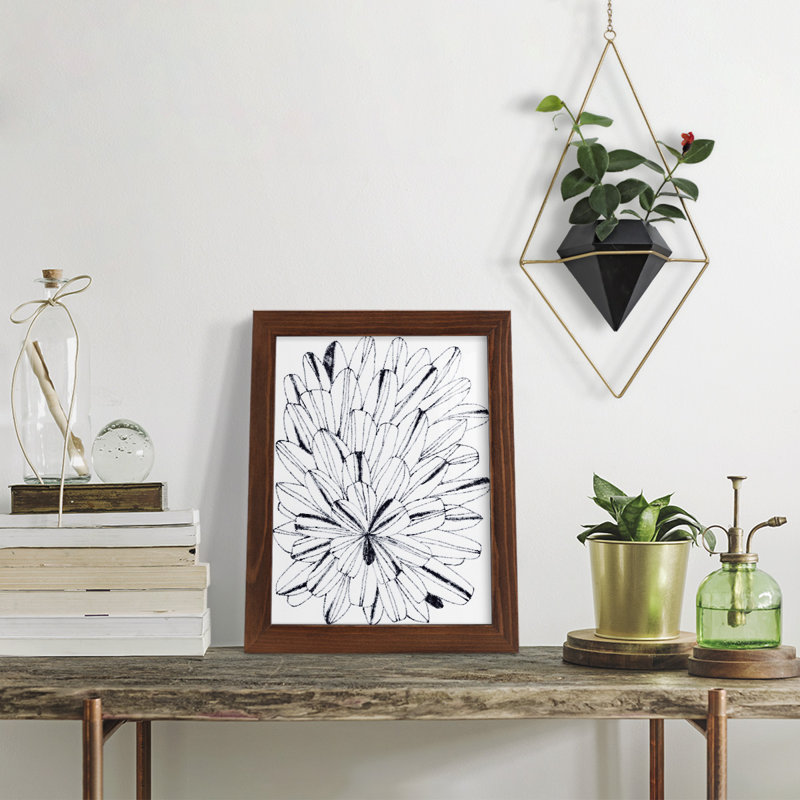 Kalmin Kal Kalididoscope I encadré sur papier, H 11 po x l 9 po x P 1 po, Châtaigne