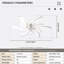 Modern Ceiling Fan With Lights Remote Control, 3 Light Color 6 Speeds,Gold Color Ceiling Fan Lamp For Kitchen Bedroom-1697443519-1697443516