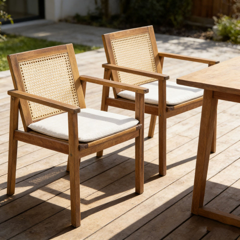 Chaise d'extérieur avec coussin