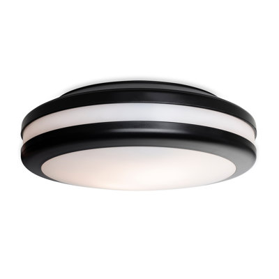 Matte Black 30.5cm H Outdoor Flush Mount