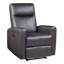 Fauteuil inclinable électrique brun avec accoudoirs carrés