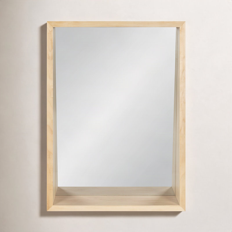 Parkside Rectangle Mirror with Shelves, Natural