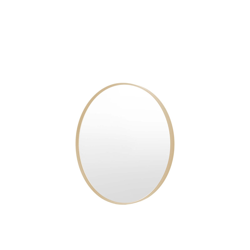 Anna Metal Framed Round Mirror, Gold, 60cm x 60cm
