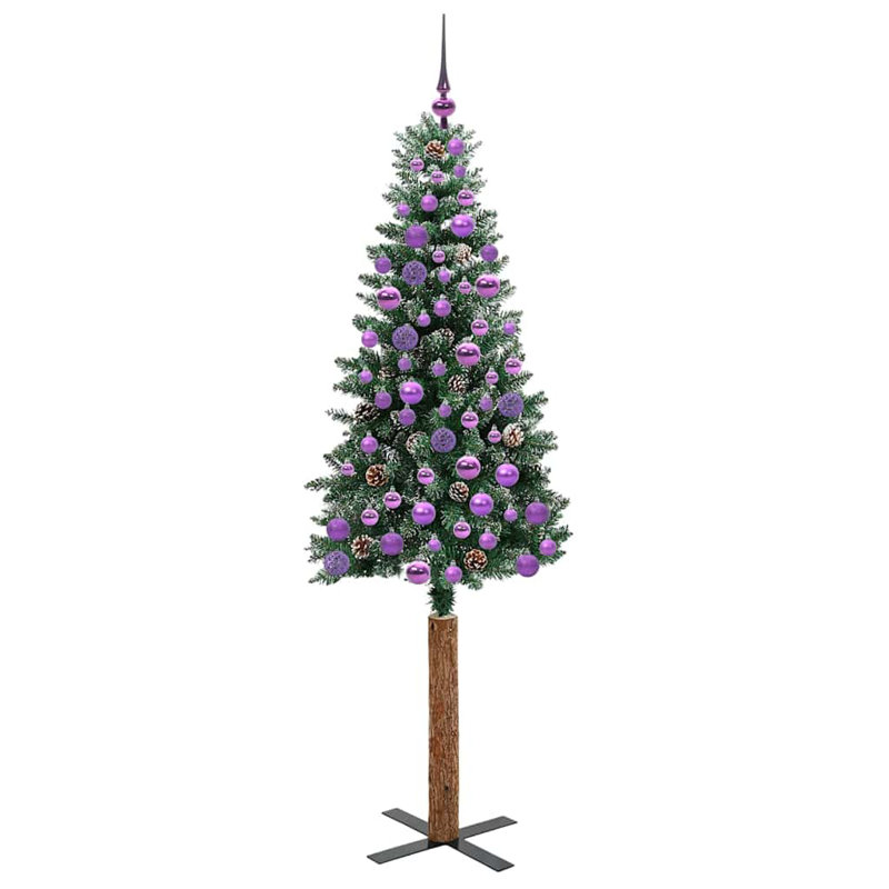 Slim Christmas Tree with 150 LEDs, 5.91' H, Purple