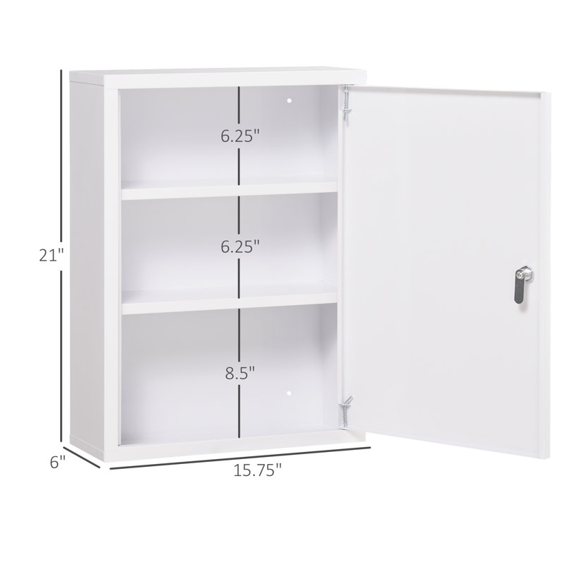 Rangement pour salle de bain Mekensie, Blanc, L 15,7 po x L 21,1 po