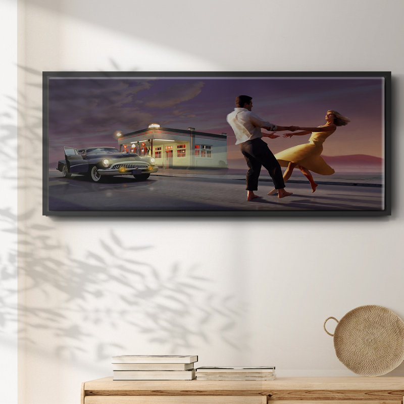 Night Dance- Framed Canvas, 24" H x 60" W