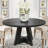 47-Inch Round Farmhouse Dining Table – Rustic Black Wood, Cross Base, Ideal For 4-Person Gatherings And Versatile Home Decor-974456557