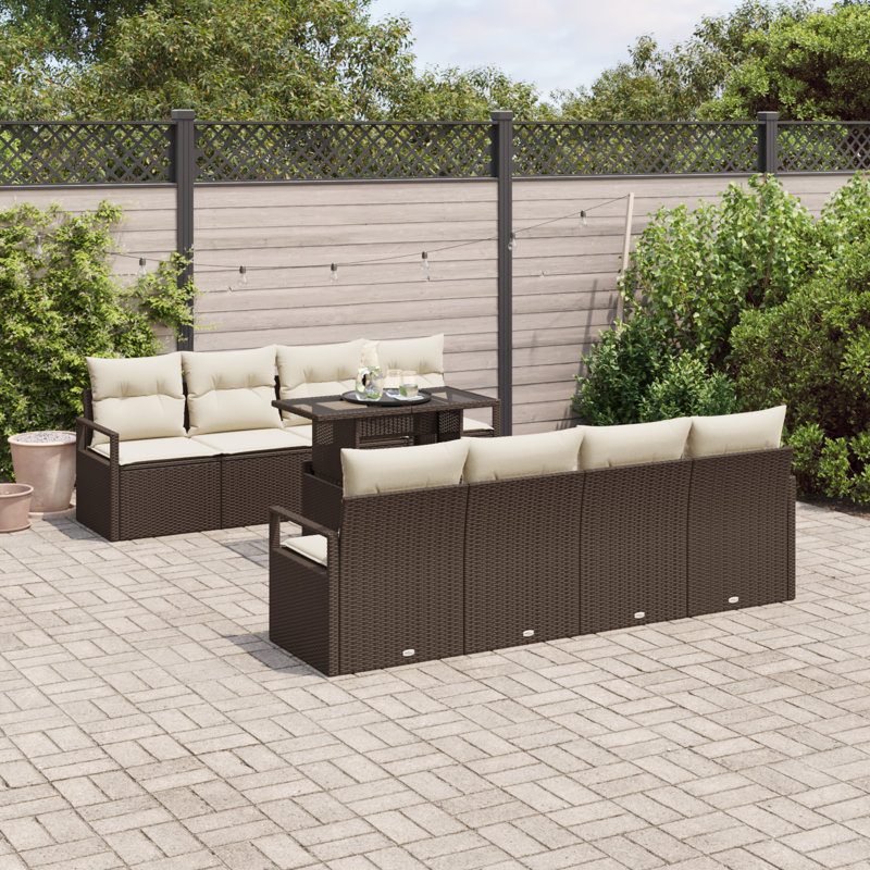 230cm Wide Patio Sofa with Cushions