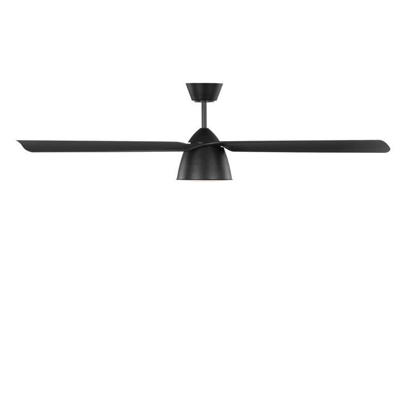 Studio Smart 60 LED Ceiling Fan, Midnight Black