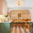 2-Light Matte Pleated Glass Semi-Flush Mount