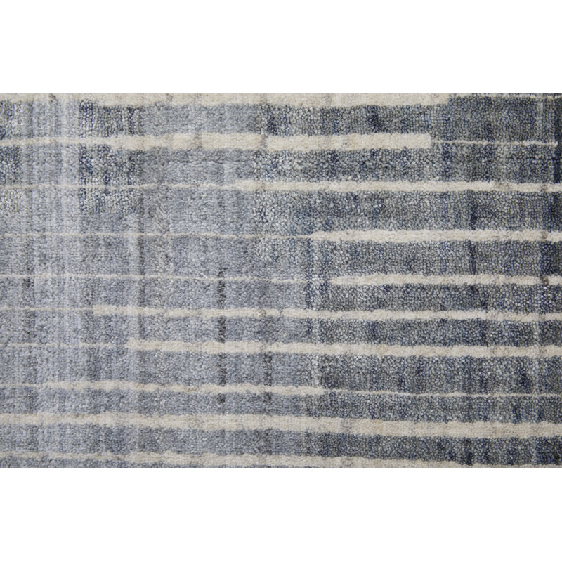 Eastfield Abstract Area Rug in Blue, Rectangle 9' x 12'