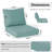 Outdoor Seat Cushion Set 24 X 24 Inch Water-resistant & Fade-resistant Patio Furniture Cushions With Removable Cover Seat & Back Cushion With Tie Straps For Chair Sofa-260071440