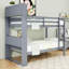 Lit superposé simple en bois avec tablettes-976318943