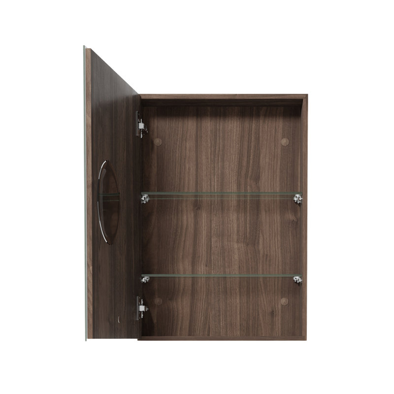 17'' W Mirrored Medicine Cabinet, Oyster White