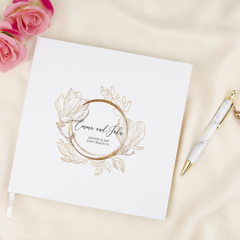 Glitter Line, livre d'or de mariage personnalisé, Oui