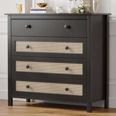 Buffet avec 4 tiroirs, console moderne en bois pour la cuisine, le salon et le couloir