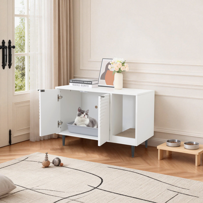 Meuble à litière caché moderne avec bloc-notes