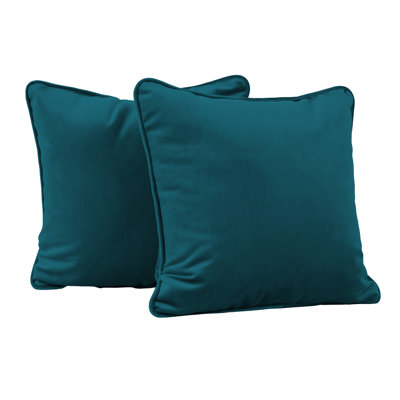 Rectangle Lumbar Microfiber Pillow with Piping, 2-pack