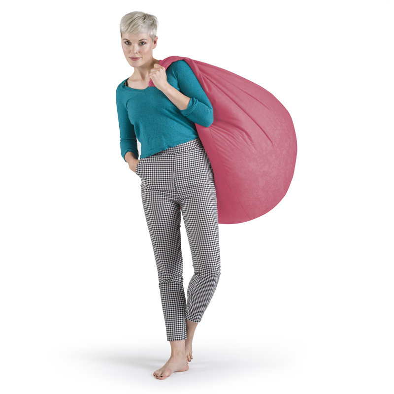Breeze Microfiber Bean Bag Shell, Pink Polyester