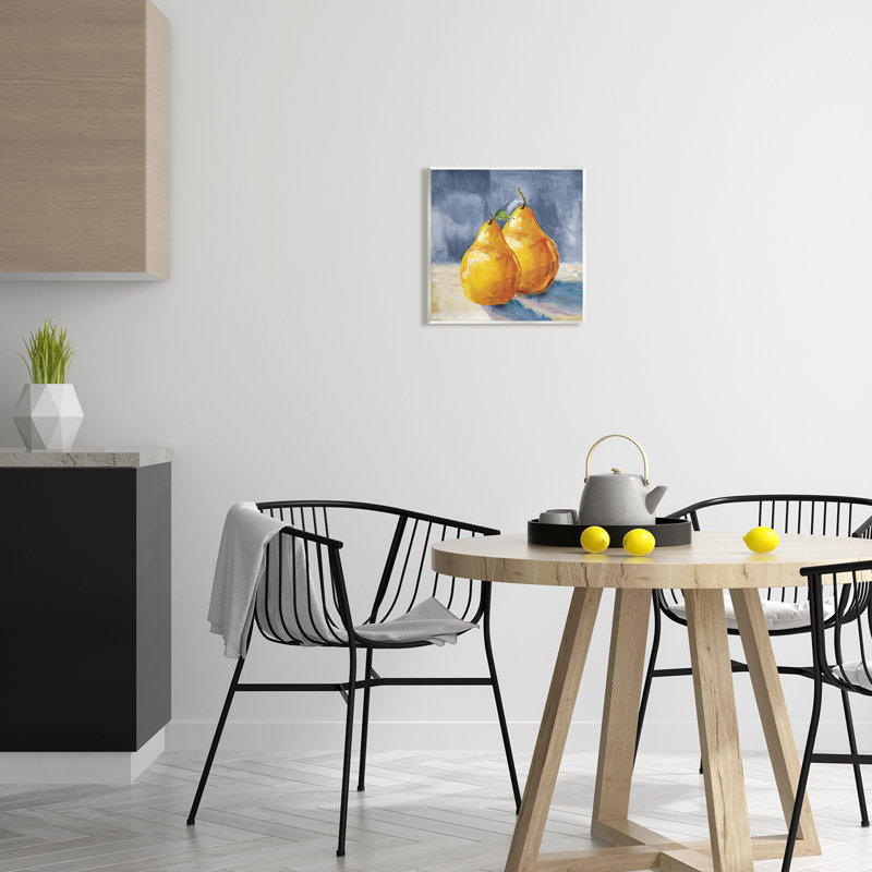 Nature morte aux poires jaunes classiques par Carol Robinson - peinture sur panneau de fibres à densité moyenne