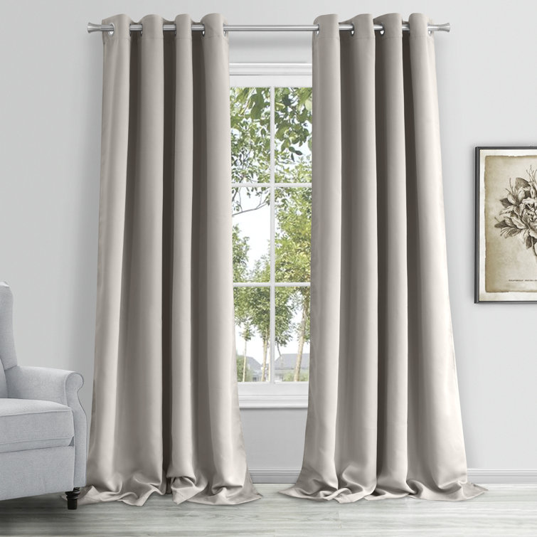 Hamden Solid Design 108" X 84" Black Out Window Panel Pair In Taupe