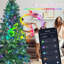 Arbre de Noël de 6 pi avec 300 lumières DEL RVB contrôlées par le WiFi, 751 pointes en PVC, 38 fonctions d'éclairage, synchro musicale, structure à charnières et support en métal - arbre des Fêtes contrôlé par une application intelligente-118094998