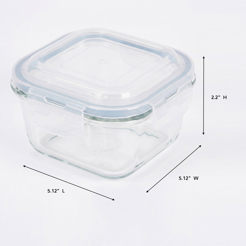  Rangement pour aliments en verre borosilicaté carré de 520 ml