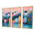 Toile avec cadre flottant or